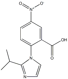 5-nitro-2-[2-(propan-2-yl)-1H-imidazol-1-yl]benzoic acid Struktur