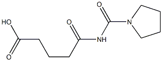 5-oxo-5-(pyrrolidin-1-ylcarbonylamino)pentanoic acid Struktur