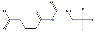 5-oxo-5-{[(2,2,2-trifluoroethyl)carbamoyl]amino}pentanoic acid Struktur