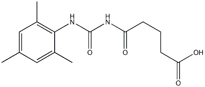 5-oxo-5-{[(2,4,6-trimethylphenyl)carbamoyl]amino}pentanoic acid Struktur