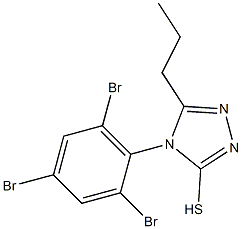 5-propyl-4-(2,4,6-tribromophenyl)-4H-1,2,4-triazole-3-thiol Struktur