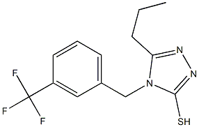 5-propyl-4-{[3-(trifluoromethyl)phenyl]methyl}-4H-1,2,4-triazole-3-thiol Struktur