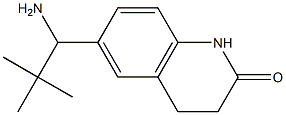 6-(1-amino-2,2-dimethylpropyl)-1,2,3,4-tetrahydroquinolin-2-one Struktur