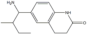 6-(1-amino-2-methylbutyl)-1,2,3,4-tetrahydroquinolin-2-one Struktur