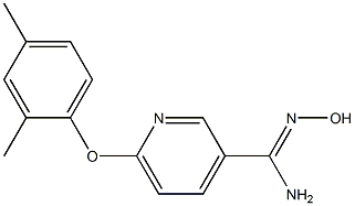 6-(2,4-dimethylphenoxy)-N'-hydroxypyridine-3-carboximidamide Struktur