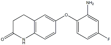 6-(2-amino-4-fluorophenoxy)-1,2,3,4-tetrahydroquinolin-2-one Struktur