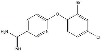 6-(2-bromo-4-chlorophenoxy)pyridine-3-carboximidamide Struktur