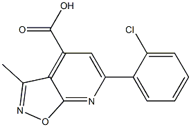 6-(2-chlorophenyl)-3-methylisoxazolo[5,4-b]pyridine-4-carboxylic acid Struktur