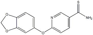 6-(2H-1,3-benzodioxol-5-yloxy)pyridine-3-carbothioamide Struktur