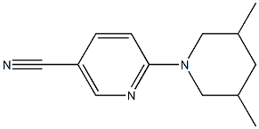 6-(3,5-dimethylpiperidin-1-yl)nicotinonitrile Struktur