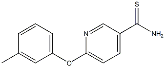 6-(3-methylphenoxy)pyridine-3-carbothioamide Struktur