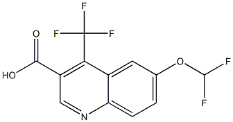 6-(difluoromethoxy)-4-(trifluoromethyl)quinoline-3-carboxylic acid Struktur