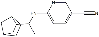 6-[(1-{bicyclo[2.2.1]heptan-2-yl}ethyl)amino]pyridine-3-carbonitrile Struktur