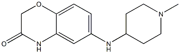 6-[(1-methylpiperidin-4-yl)amino]-3,4-dihydro-2H-1,4-benzoxazin-3-one Struktur