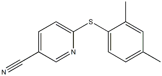 6-[(2,4-dimethylphenyl)sulfanyl]pyridine-3-carbonitrile Struktur