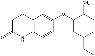 6-[(2-amino-5-ethylcyclohexyl)oxy]-3,4-dihydroquinolin-2(1H)-one Struktur