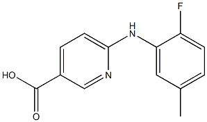 6-[(2-fluoro-5-methylphenyl)amino]pyridine-3-carboxylic acid Struktur