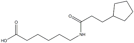 6-[(3-cyclopentylpropanoyl)amino]hexanoic acid Struktur