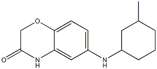 6-[(3-methylcyclohexyl)amino]-3,4-dihydro-2H-1,4-benzoxazin-3-one Struktur