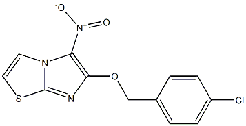 6-[(4-chlorobenzyl)oxy]-5-nitroimidazo[2,1-b][1,3]thiazole Struktur