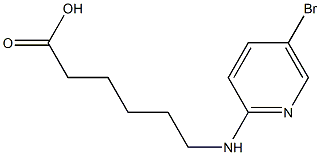 6-[(5-bromopyridin-2-yl)amino]hexanoic acid Struktur