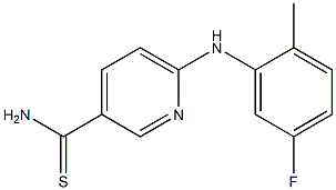 6-[(5-fluoro-2-methylphenyl)amino]pyridine-3-carbothioamide Struktur