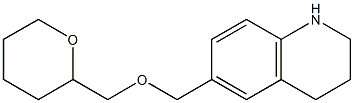 6-[(oxan-2-ylmethoxy)methyl]-1,2,3,4-tetrahydroquinoline Struktur