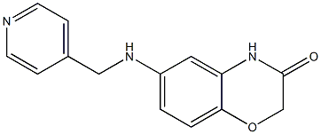 6-[(pyridin-4-ylmethyl)amino]-3,4-dihydro-2H-1,4-benzoxazin-3-one Struktur