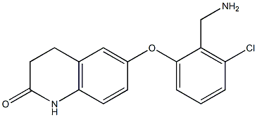 6-[2-(aminomethyl)-3-chlorophenoxy]-1,2,3,4-tetrahydroquinolin-2-one Struktur