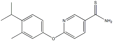 6-[3-methyl-4-(propan-2-yl)phenoxy]pyridine-3-carbothioamide Struktur