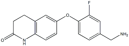 6-[4-(aminomethyl)-2-fluorophenoxy]-1,2,3,4-tetrahydroquinolin-2-one Struktur