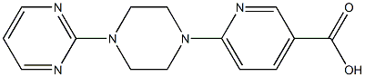 6-[4-(pyrimidin-2-yl)piperazin-1-yl]pyridine-3-carboxylic acid Struktur