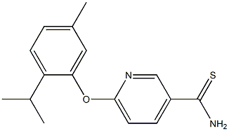 6-[5-methyl-2-(propan-2-yl)phenoxy]pyridine-3-carbothioamide Struktur