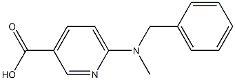 6-[benzyl(methyl)amino]pyridine-3-carboxylic acid Struktur