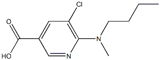 6-[butyl(methyl)amino]-5-chloropyridine-3-carboxylic acid Struktur