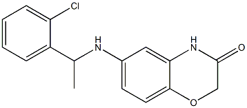 6-{[1-(2-chlorophenyl)ethyl]amino}-3,4-dihydro-2H-1,4-benzoxazin-3-one Struktur