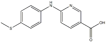 6-{[4-(methylsulfanyl)phenyl]amino}pyridine-3-carboxylic acid Struktur