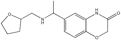 6-{1-[(oxolan-2-ylmethyl)amino]ethyl}-3,4-dihydro-2H-1,4-benzoxazin-3-one Struktur