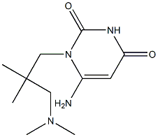 6-amino-1-{2-[(dimethylamino)methyl]-2-methylpropyl}-1,2,3,4-tetrahydropyrimidine-2,4-dione Struktur