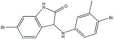 6-bromo-3-[(4-bromo-3-methylphenyl)amino]-2,3-dihydro-1H-indol-2-one Struktur