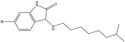 6-bromo-3-[(7-methyloctyl)amino]-2,3-dihydro-1H-indol-2-one Struktur