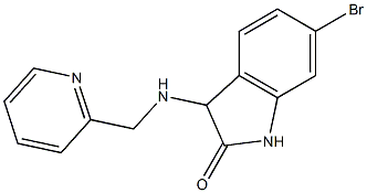 6-bromo-3-[(pyridin-2-ylmethyl)amino]-2,3-dihydro-1H-indol-2-one Struktur