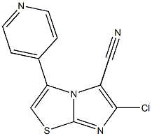 6-chloro-3-pyridin-4-ylimidazo[2,1-b][1,3]thiazole-5-carbonitrile Struktur