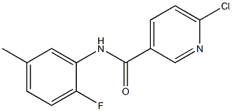 6-chloro-N-(2-fluoro-5-methylphenyl)pyridine-3-carboxamide Struktur