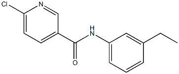 6-chloro-N-(3-ethylphenyl)pyridine-3-carboxamide Struktur