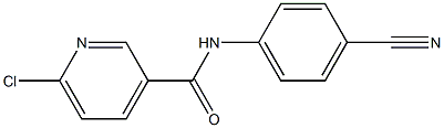 6-chloro-N-(4-cyanophenyl)pyridine-3-carboxamide Struktur