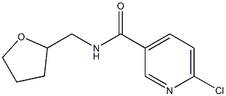 6-chloro-N-(oxolan-2-ylmethyl)pyridine-3-carboxamide Struktur