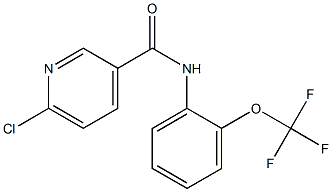 6-chloro-N-[2-(trifluoromethoxy)phenyl]pyridine-3-carboxamide Struktur