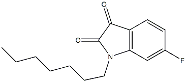 6-fluoro-1-heptyl-2,3-dihydro-1H-indole-2,3-dione Struktur