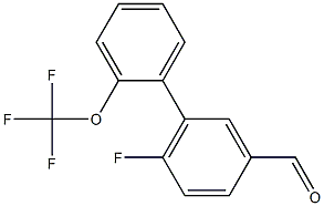 6-fluoro-2'-(trifluoromethoxy)-1,1'-biphenyl-3-carbaldehyde Struktur